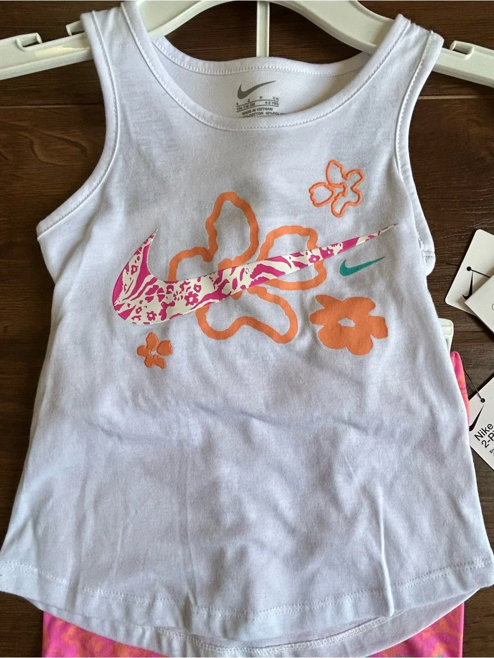Nike Dri-Fit Girls Two Piece Set Size 5 Tank Top & Shorts